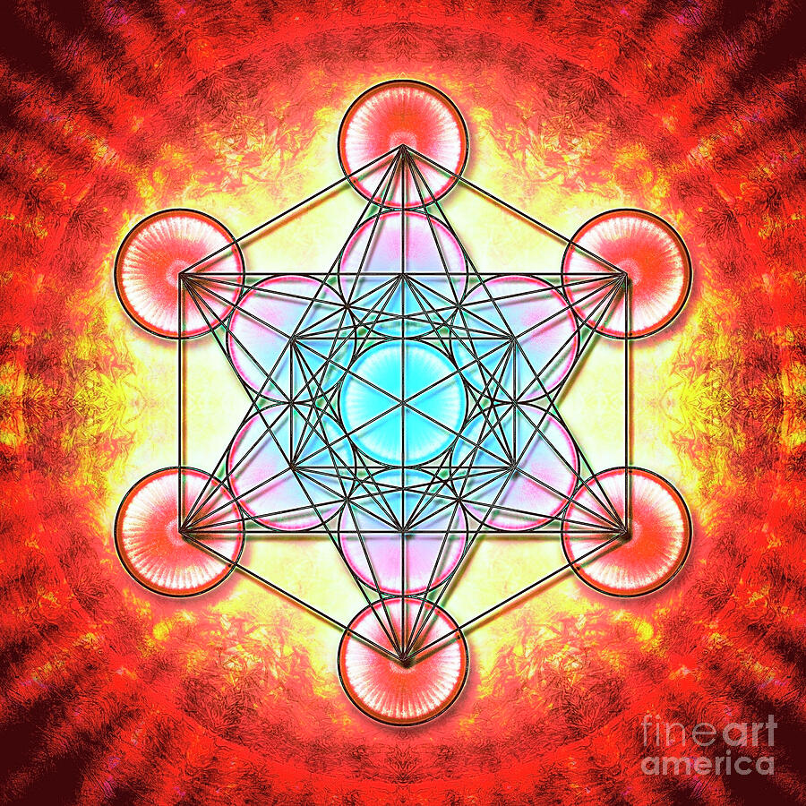 Metatron S Cube Mystic Aura Digital Art By Dirk Czarnota Fine Art