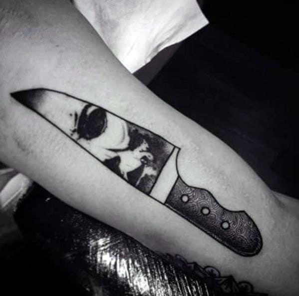 Michael Myers Tattoo Ideas And Michael Myers Knife Tattoo Pictures Best Of 2023 Tattoo Areas