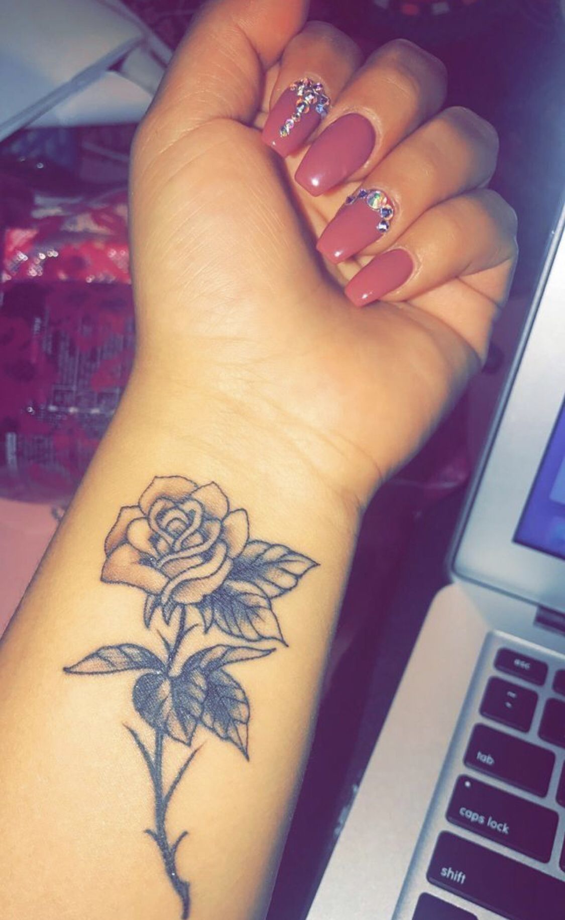 Micro Realistic Rose Tattoo On The Wrist