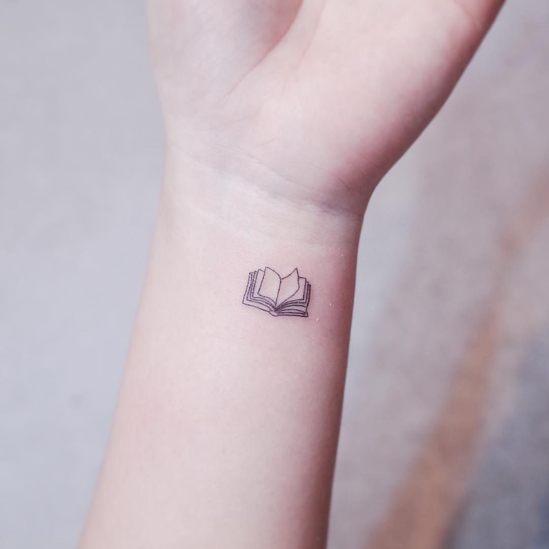 Minimalist Book Tattoo Tattoo Artist Kyli Fourie Jhb Tattoos