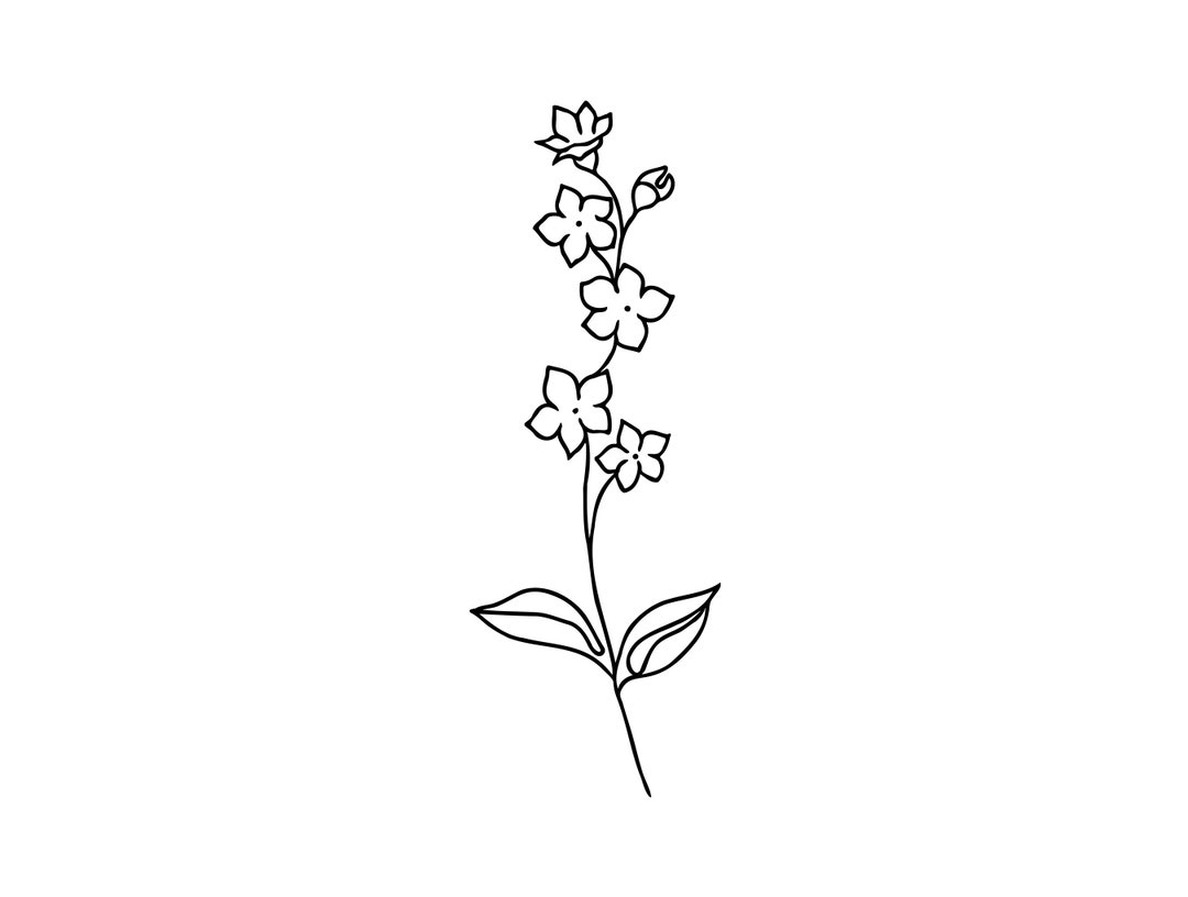 Minimalist Forget Me Not Tattoo Designs You'll Love