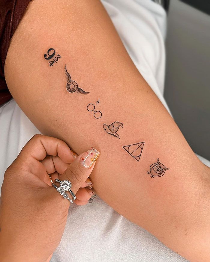 Minimalist Harry Potter Tattoos That Are Pure Magic 18 Geometric