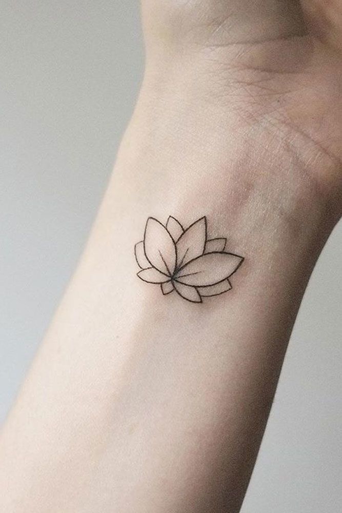 Minimalist Lotus Tattoo Mini Tattoos Little Tattoos Trendy Tattoos