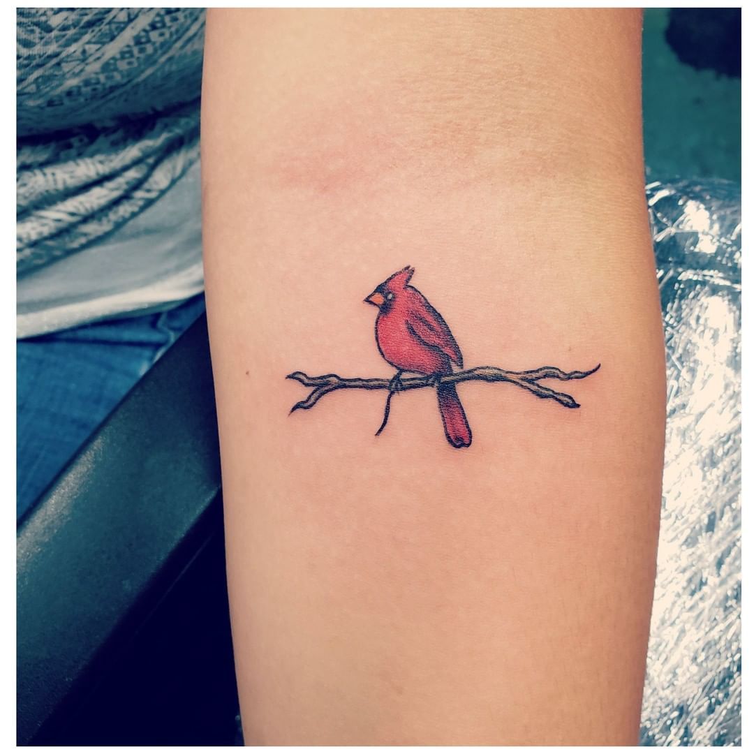 Minimalist Simple Cardinal Tattoo Kumiko 14