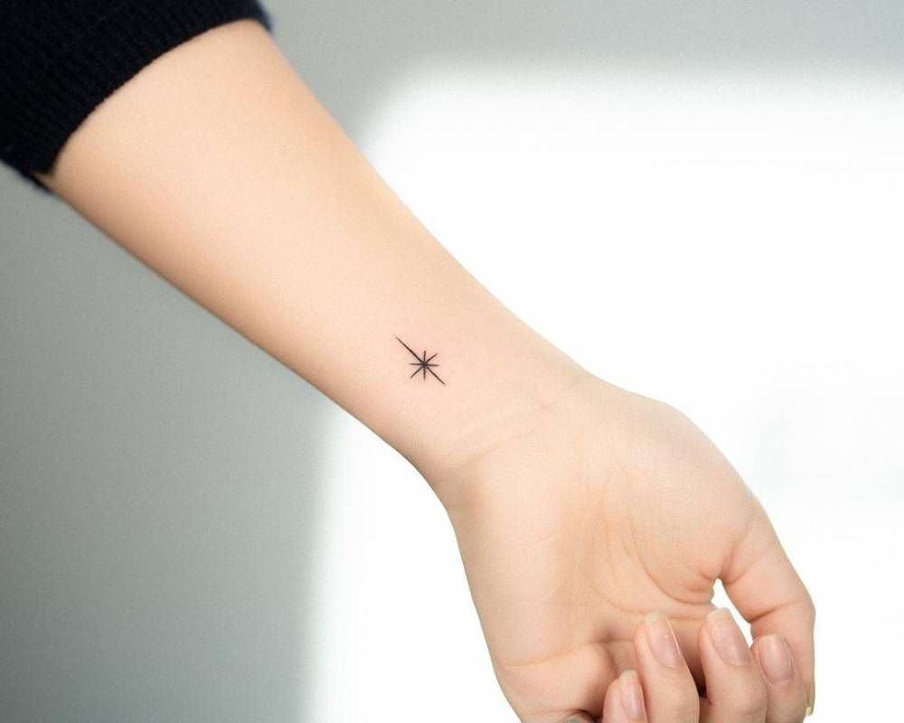 Minimalist Star Tattoo On The Inner Forearm Small Star Tattoos Star