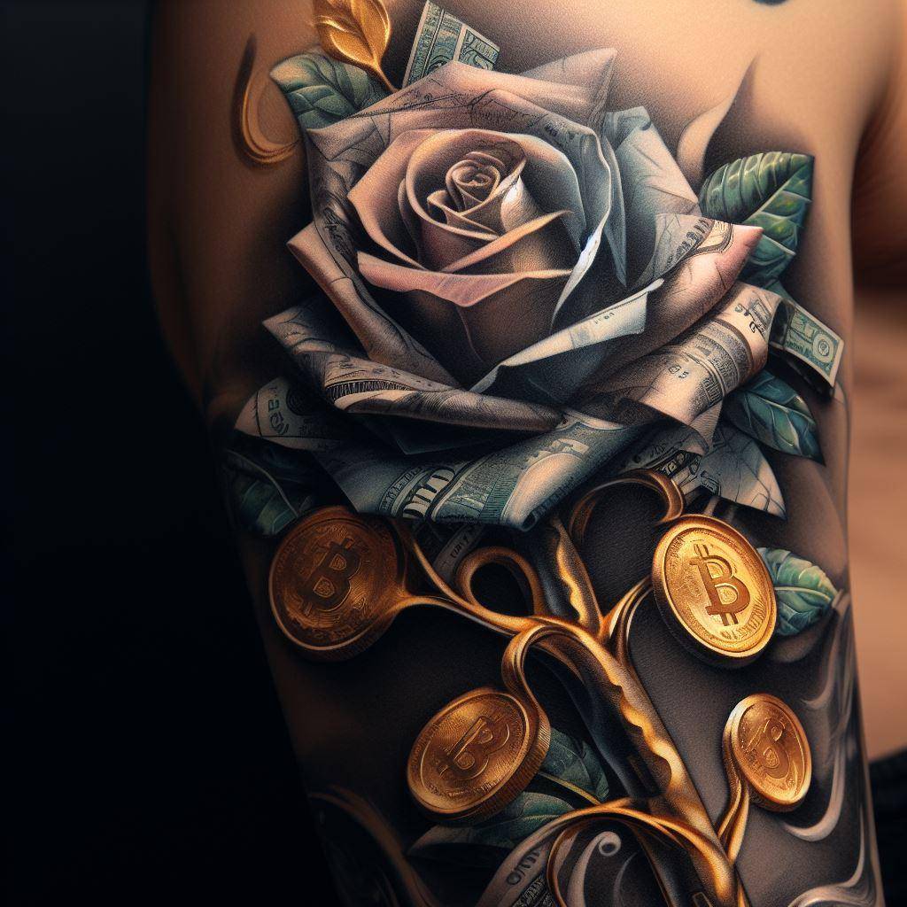 Money Rose Tattoo Turning Wealth Into Artistic Expression Your Own