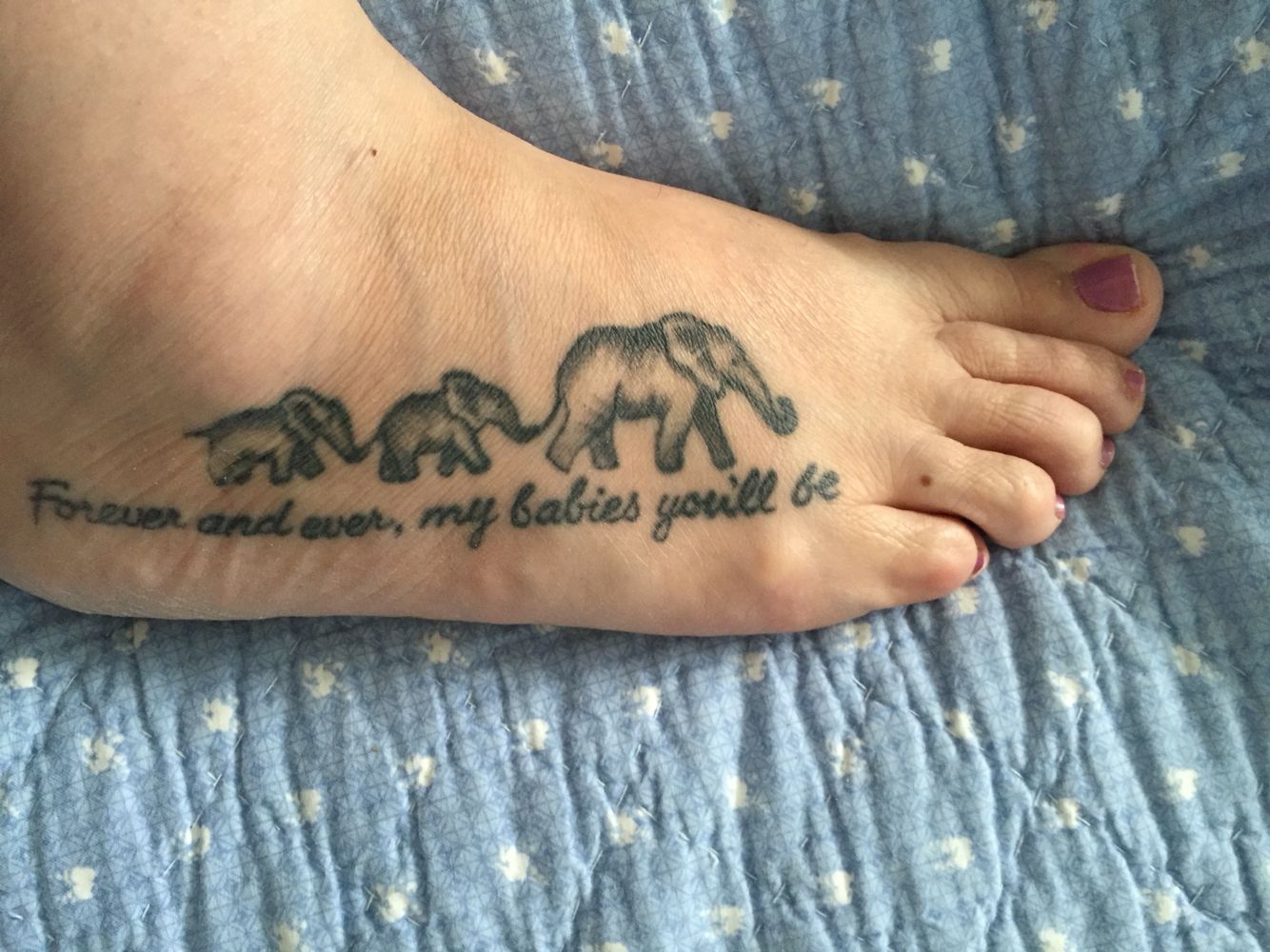 Mother Daughter Elephant Tattoo By Jordan Artist Done At Sorry Mom