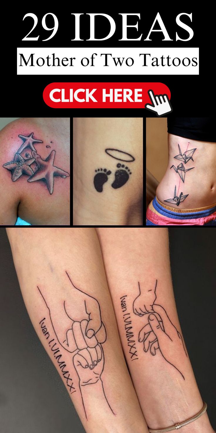 Mother Of 2 Tattoo Ideas Heartfelt Dedication Tattoos For Daughters Tattoos Henna Style Tattoos