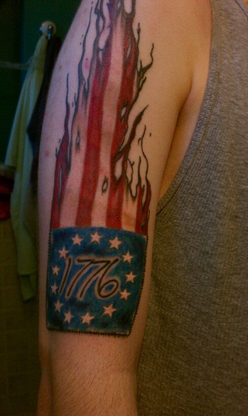 My 776 Betsy Ross Flag Tattoo Freedom Tattoos Flag Tattoo Tattoos