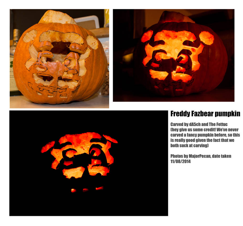 My Freddy Fazbear Pumpkin By Great 5 On Deviantart