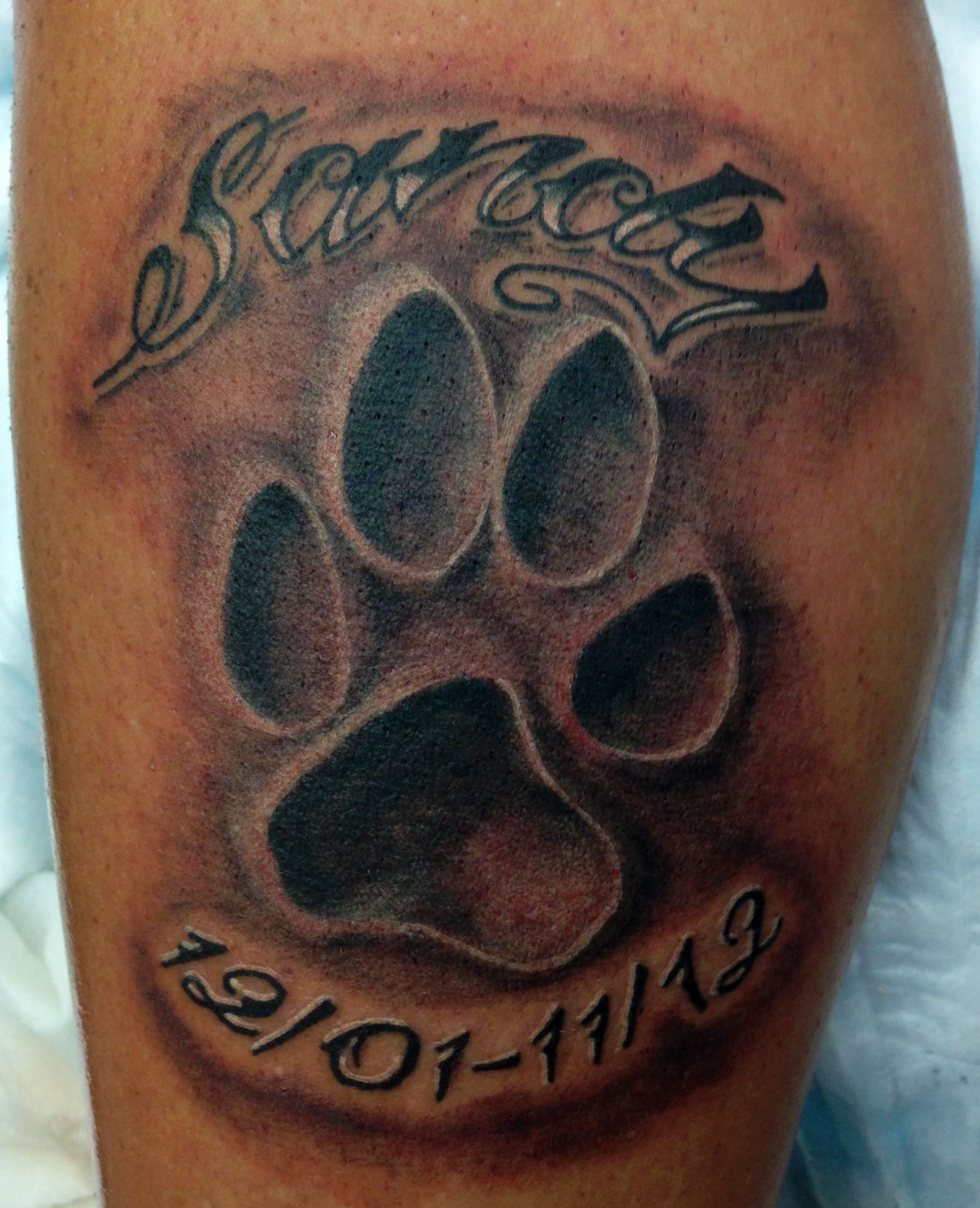 My New Dog Paw Print Tattoo Uniquedogtattoos Pfoten Tattoo Hund