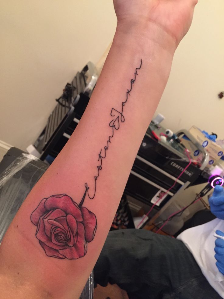 My Newest Addition A Rose With My Boys Names As The Stem Rose