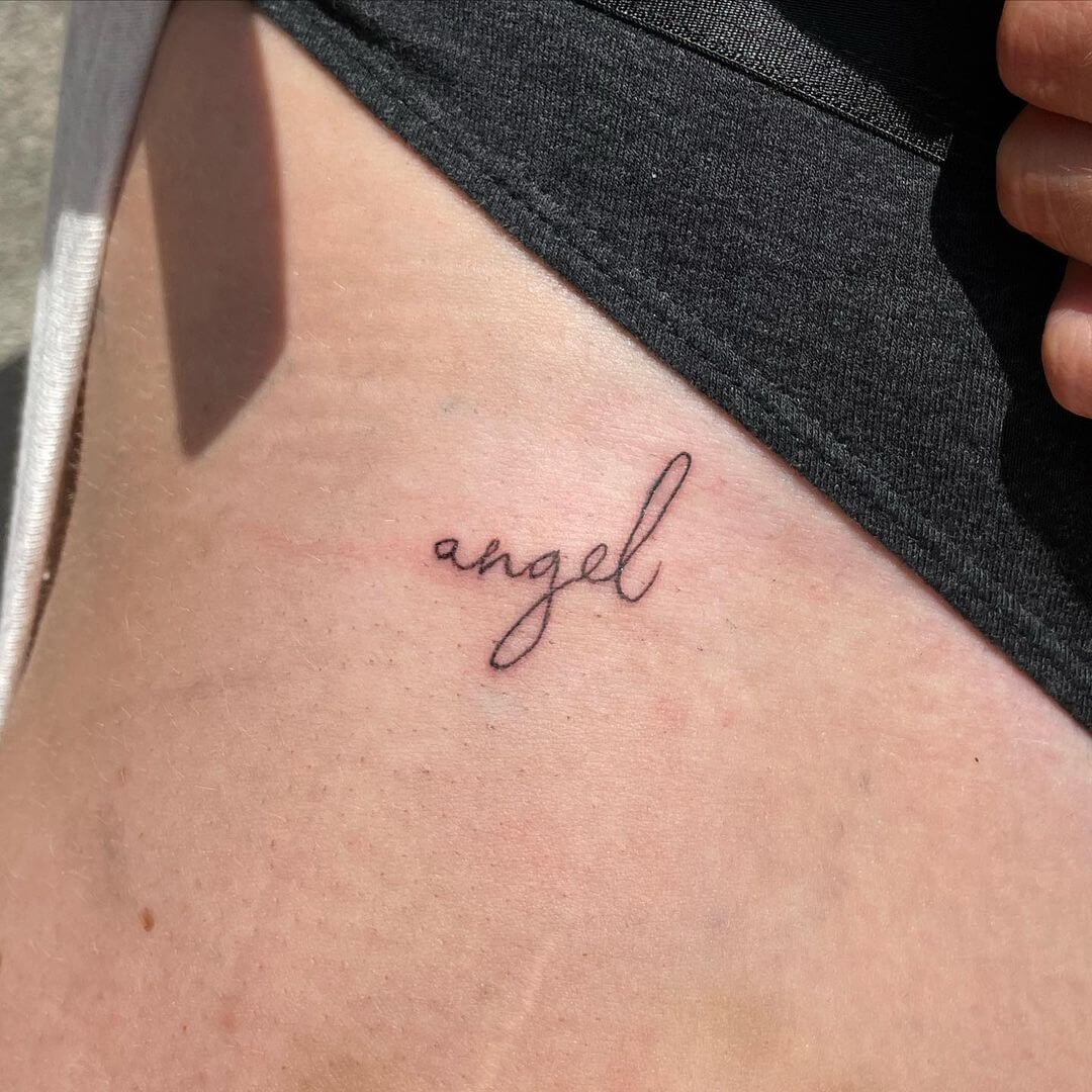 Name Angel Tattoo Designs