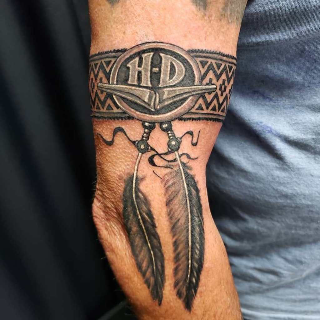 Native American Forearm Band Tattoos For Men