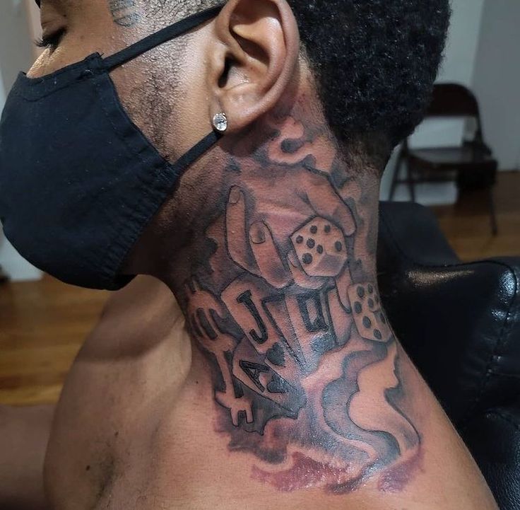 Neck Tattoos On Black Men Neck Tattoo Black Man Neck Tattoos For