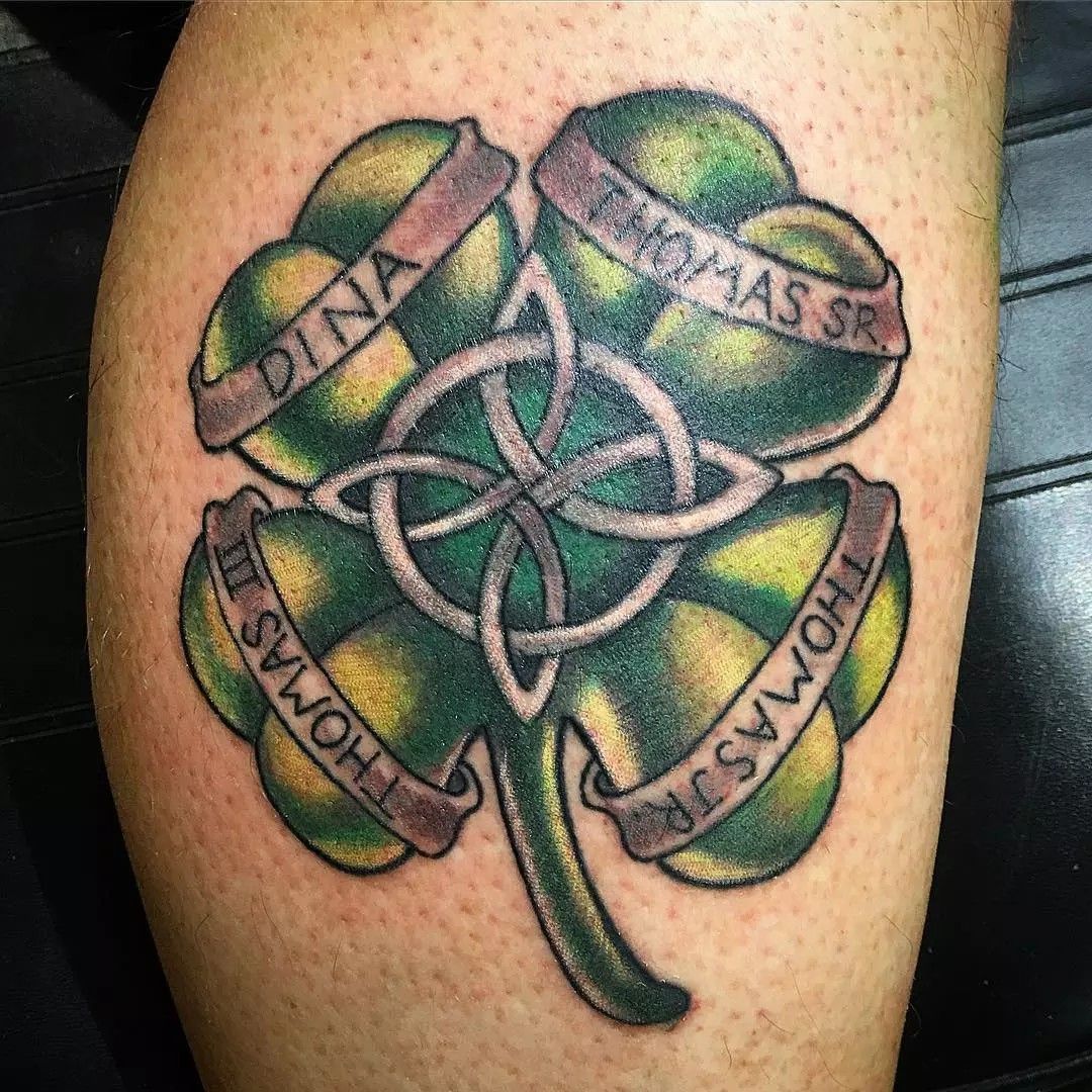 New Tattoo Four Leaf Clover Irish Tattoos Vine Tattoos Foot Tattoos