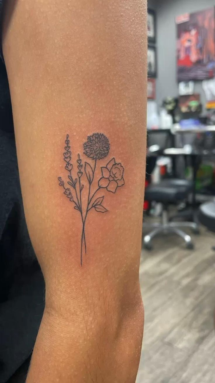 November Birth Flower Tattoo By Birth Flower Tattoo On Dribbble