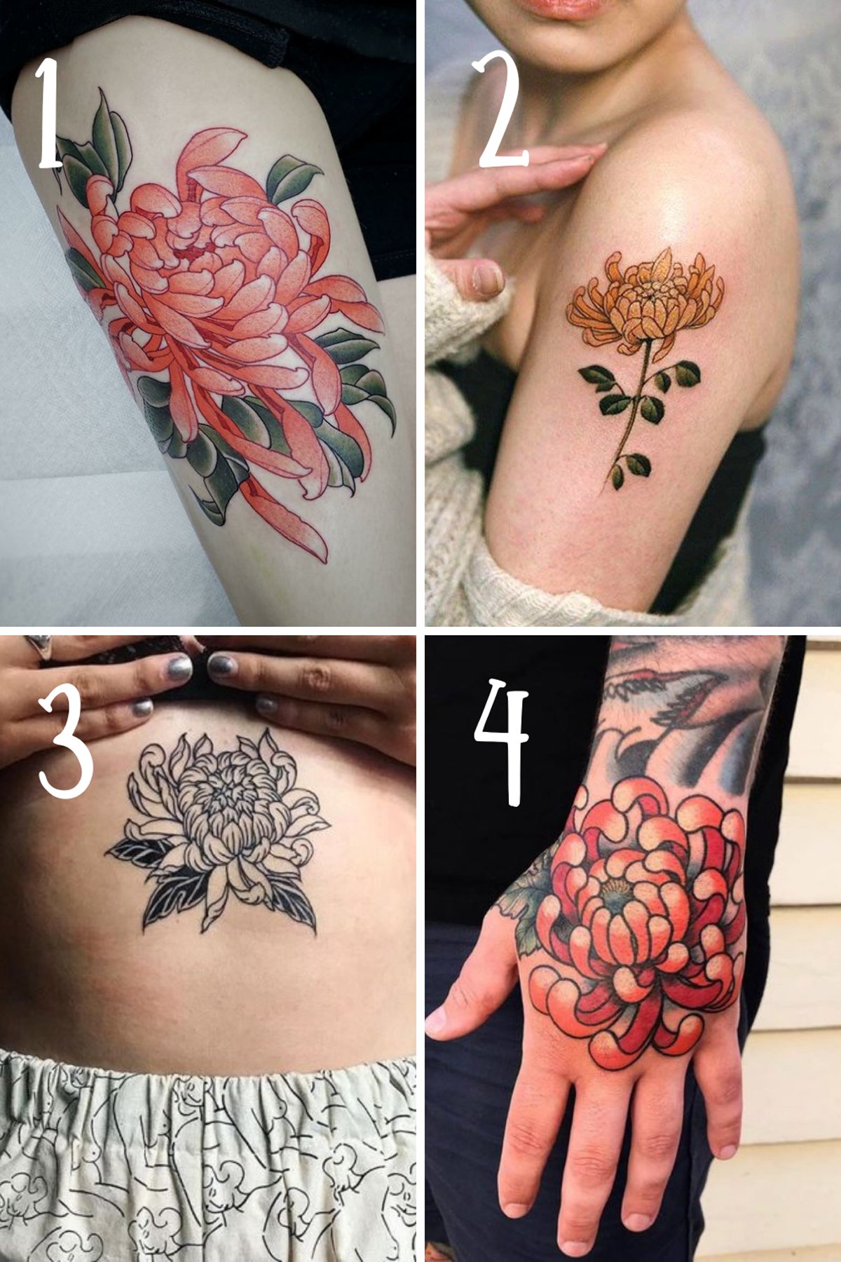 November Birth Flower Tattoo Ideas