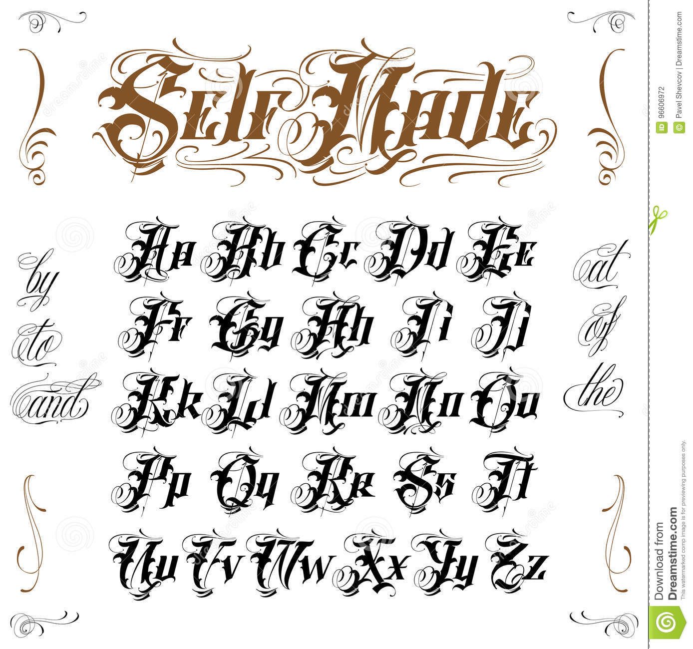 Old English Script Tattoo Font