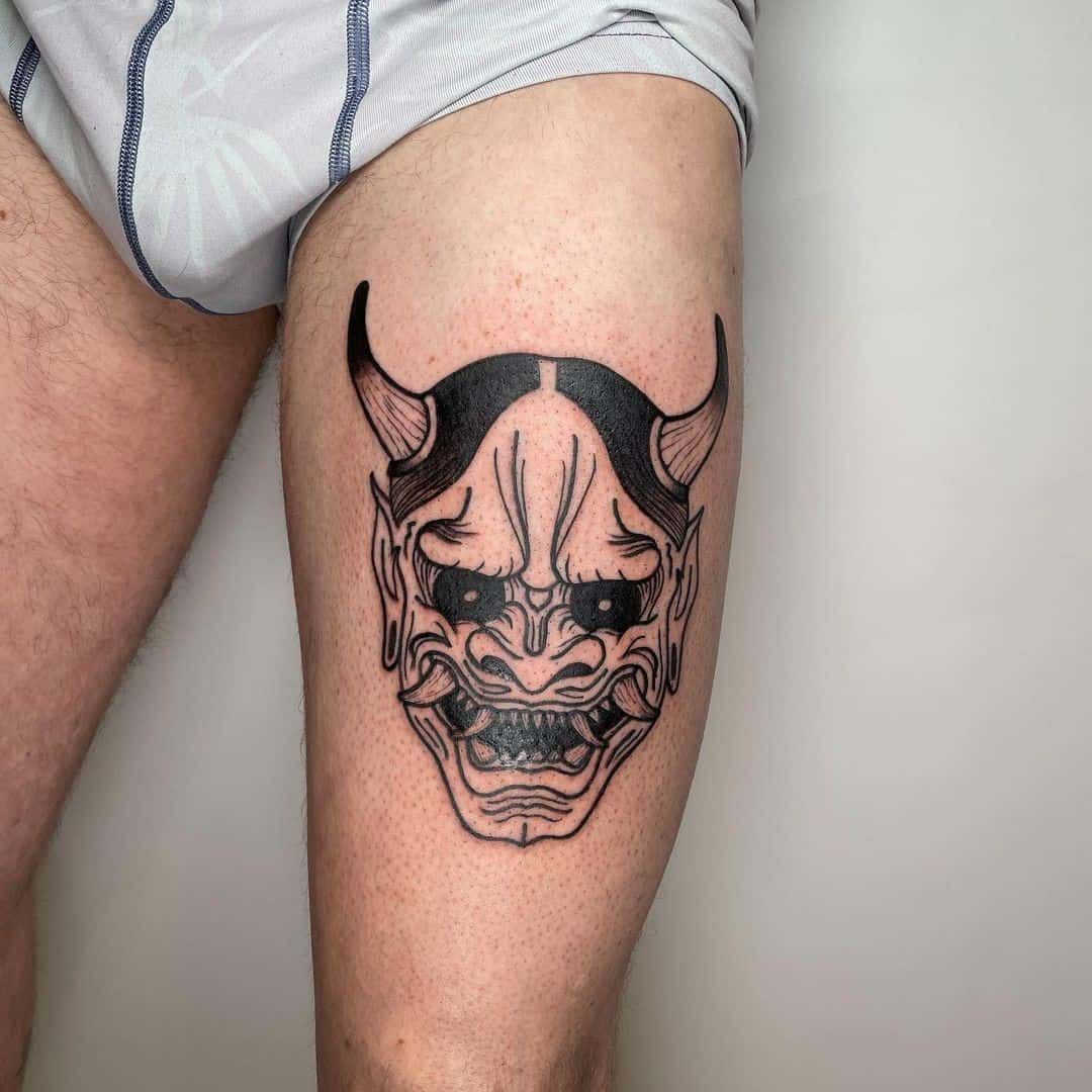 Oni Mask Tattoo Design Joline Eller