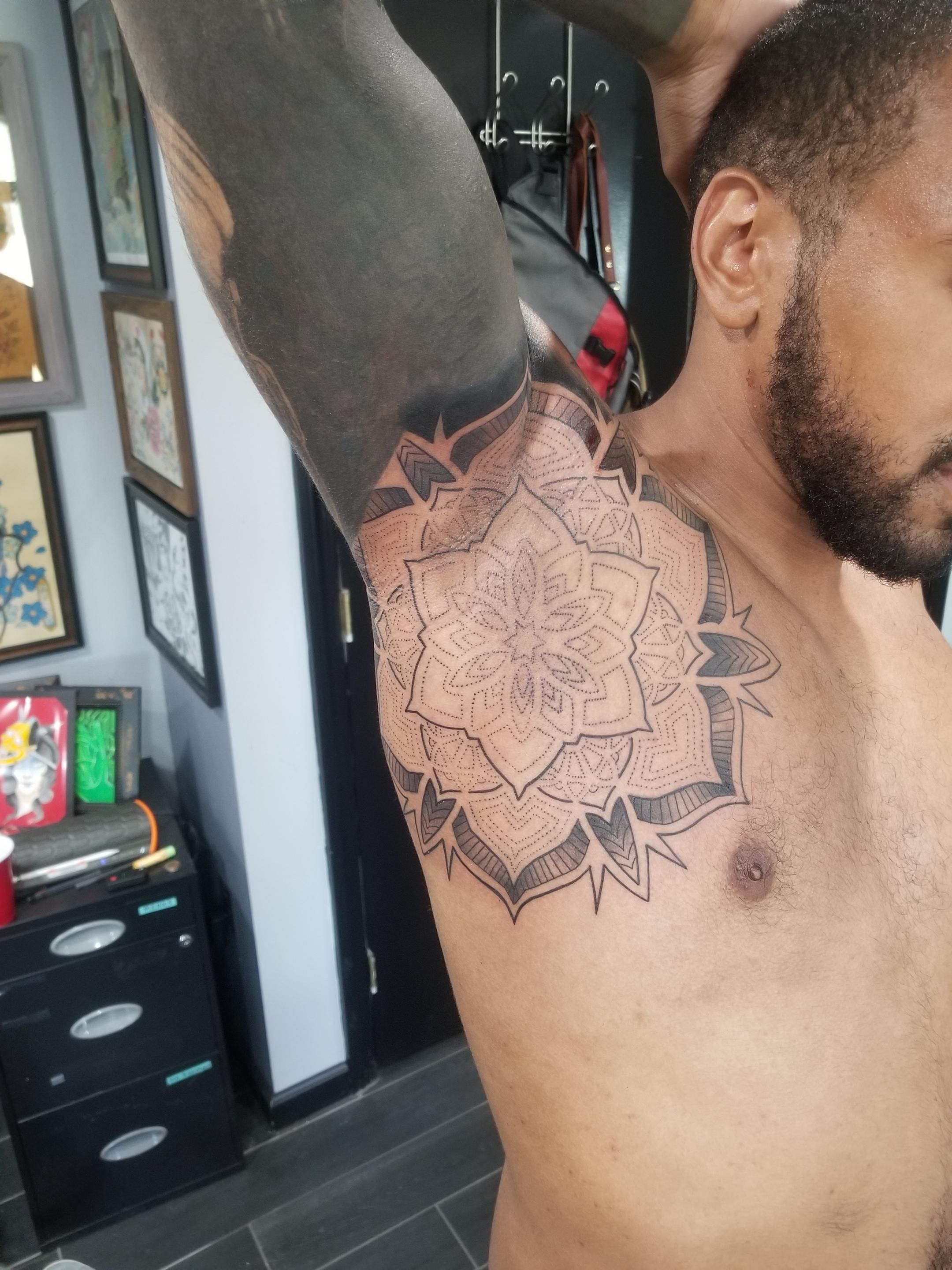 Only Half Way Done Today But Stoked Armpit Mandala Josh Avery