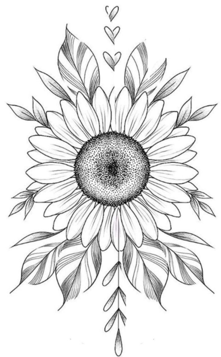 Outline Sunflower Tattoo Tattoo Designs Tattoo Pictures