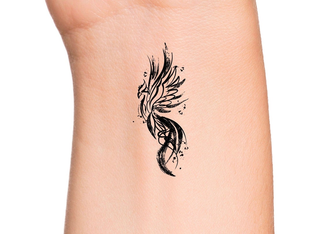 Phoenix Temporary Tattoo Still I Rise Phoenix Etsy