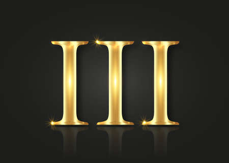 Photo Of Gold Roman Number Three Id 168893102 Royalty Free Image