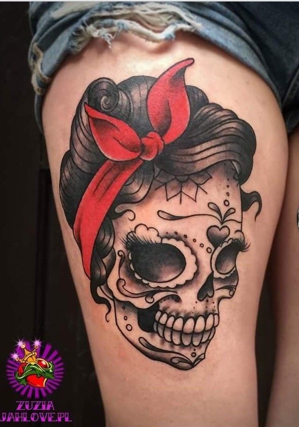 Pin By Jennifer Mangum On Skulls Girly Skull Tattoos Body Art