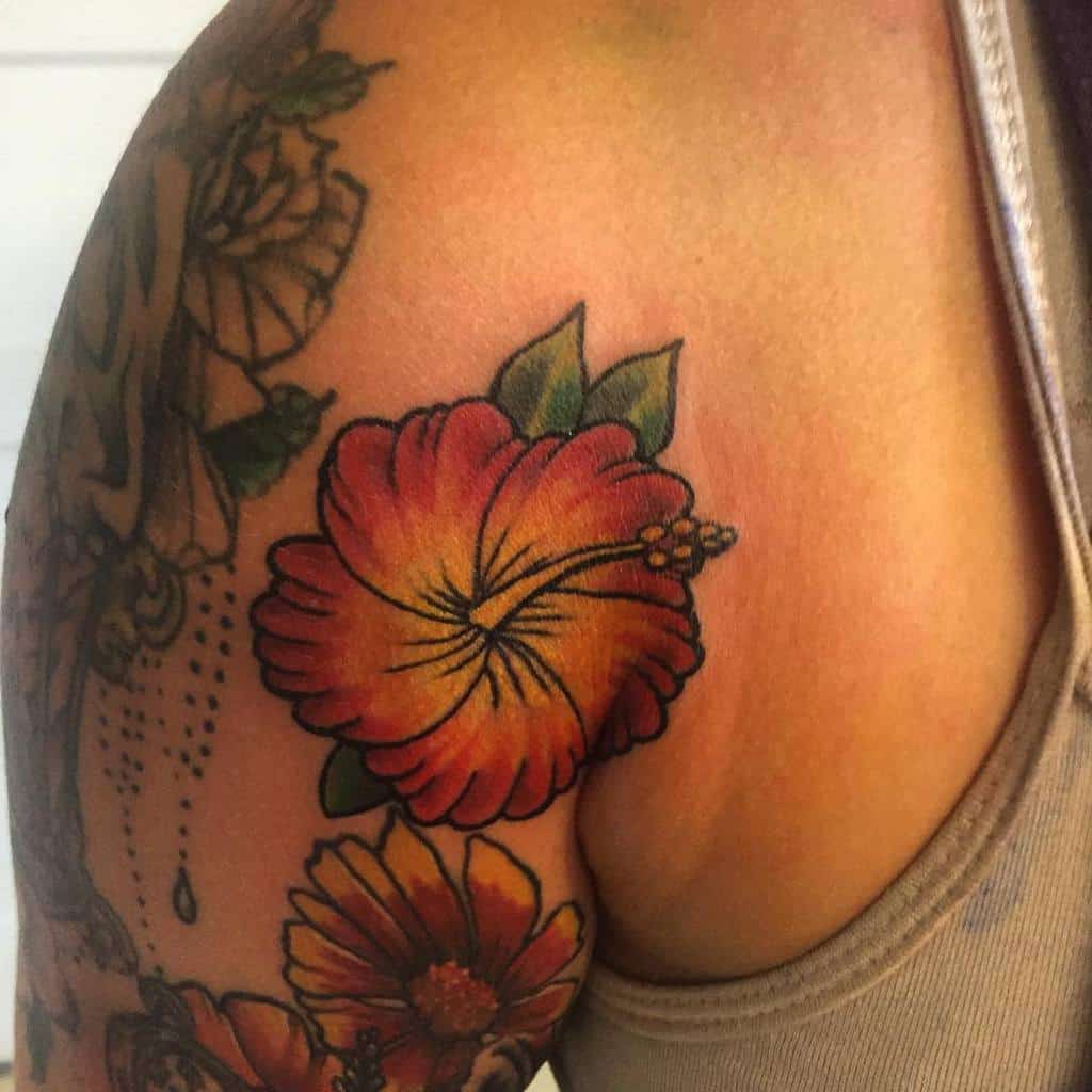 Pin By Nalutattoo On 2020 Hawaiian Flower Tattoos Tropical Flower