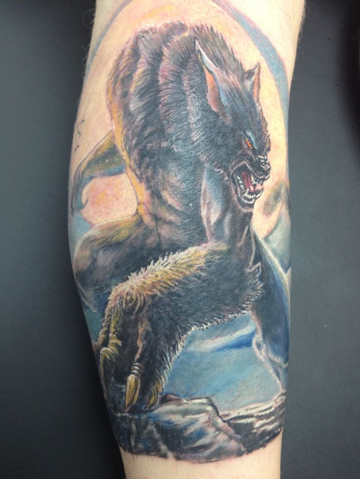 Pin By Nick Bollier On Tattoos I Ve Done Werewolf Tattoo Werewolf