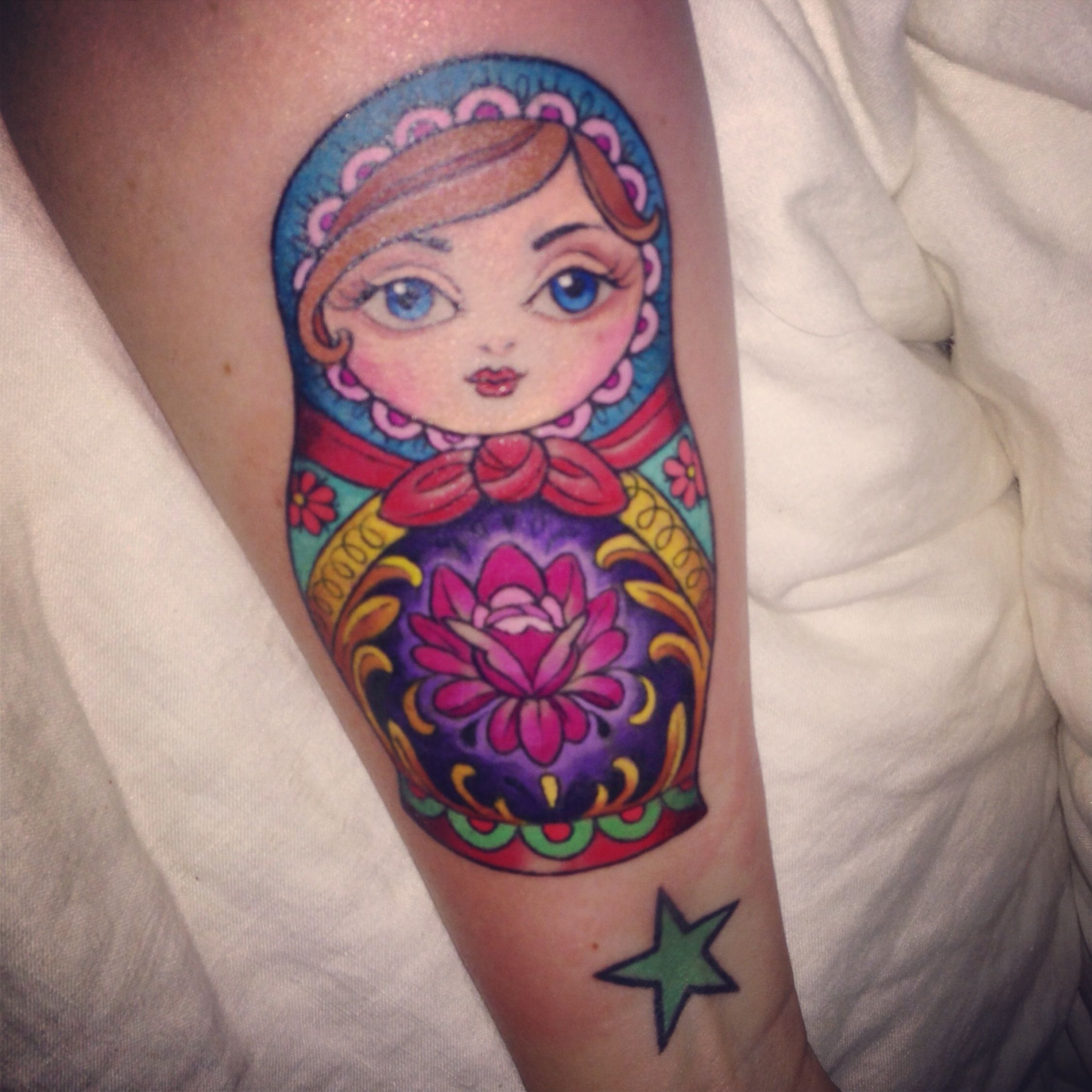 Pin By Teresa Chinnock On Tattoos Russian Doll Tattoo Doll Tattoo