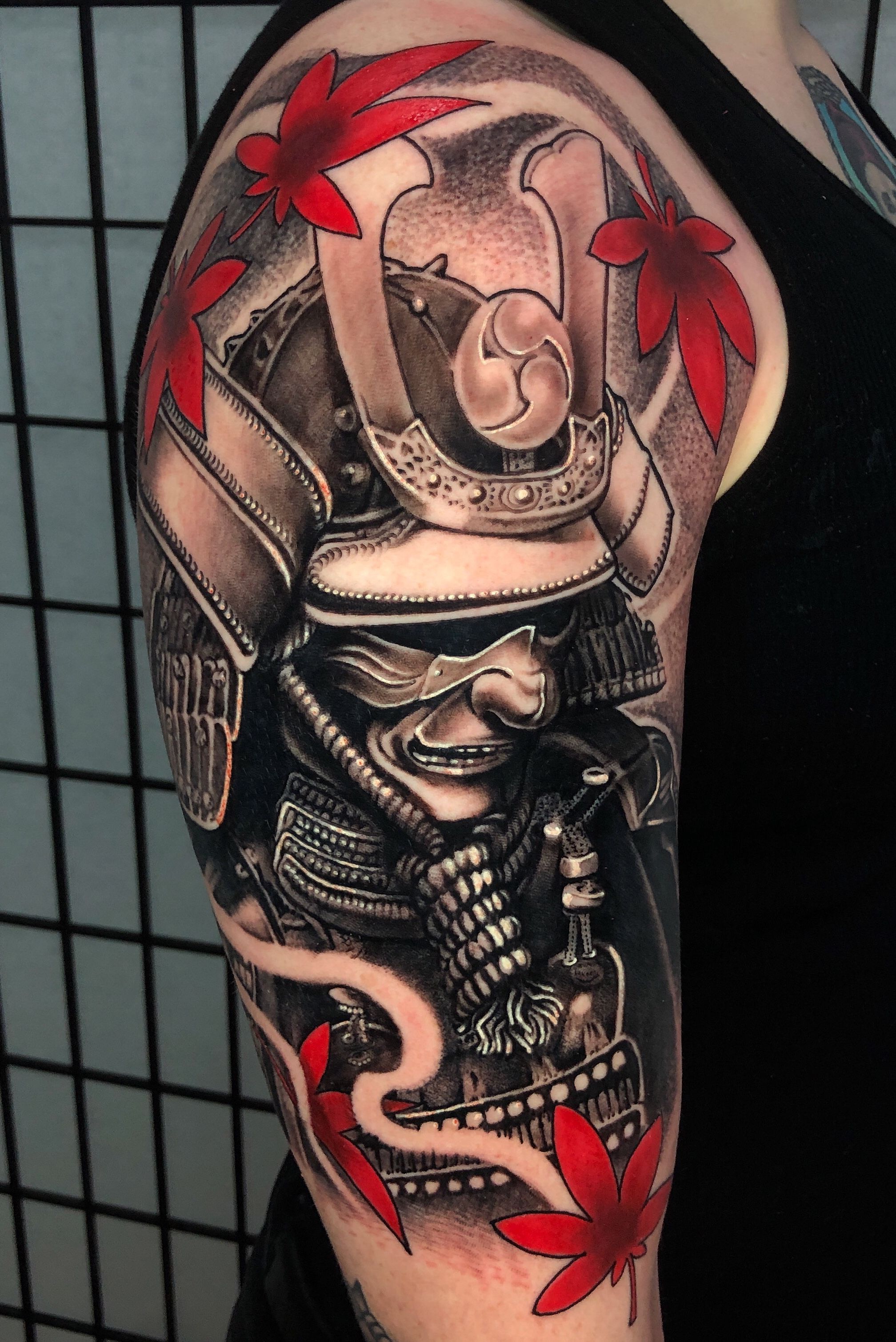 Pin On The Best Blackandgrey Samurai Tattoo Design Samurai Tattoo Gladiator Tattoo