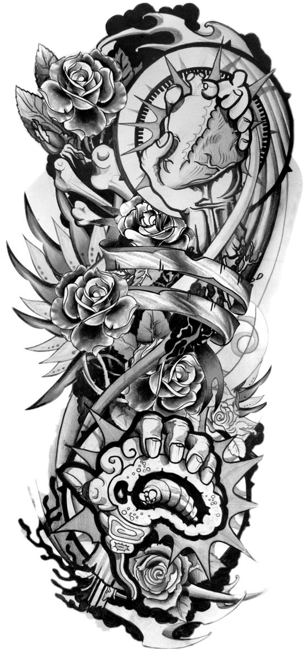 Png Tattoo Sleeve Download Free Tattoo Sleeve Artist Flash Machine