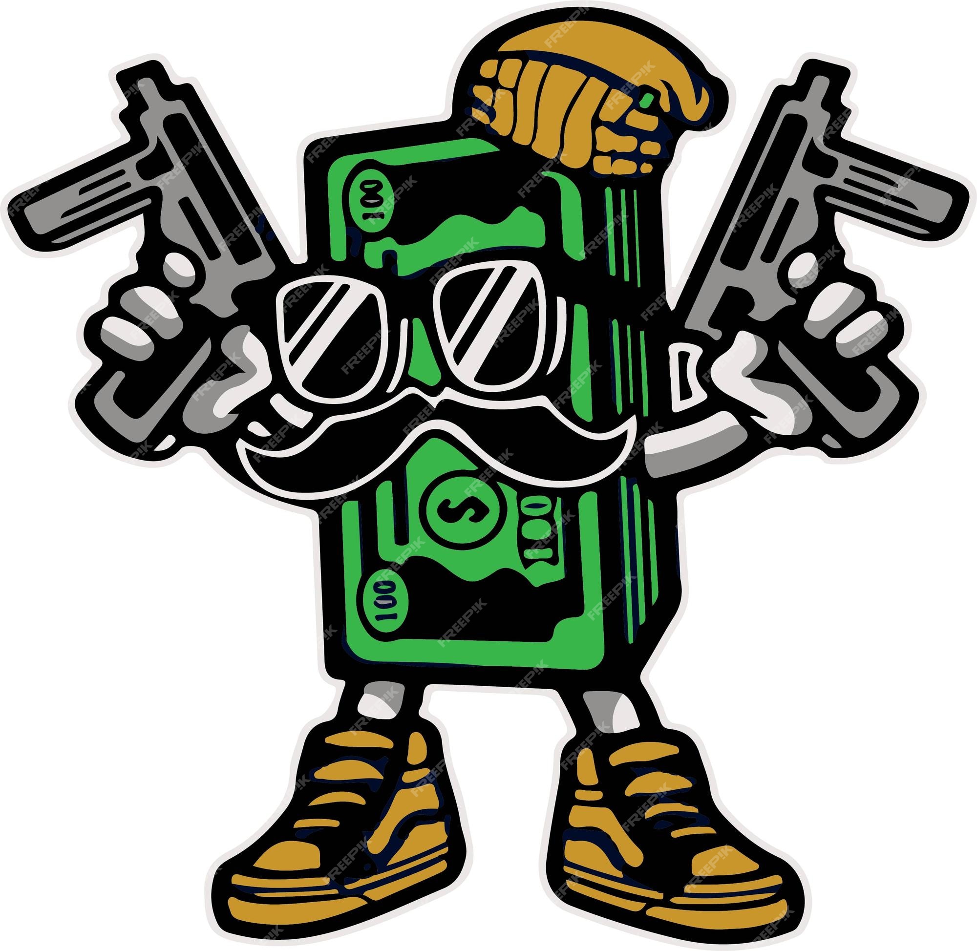 Premium Vector Dollar Gangster