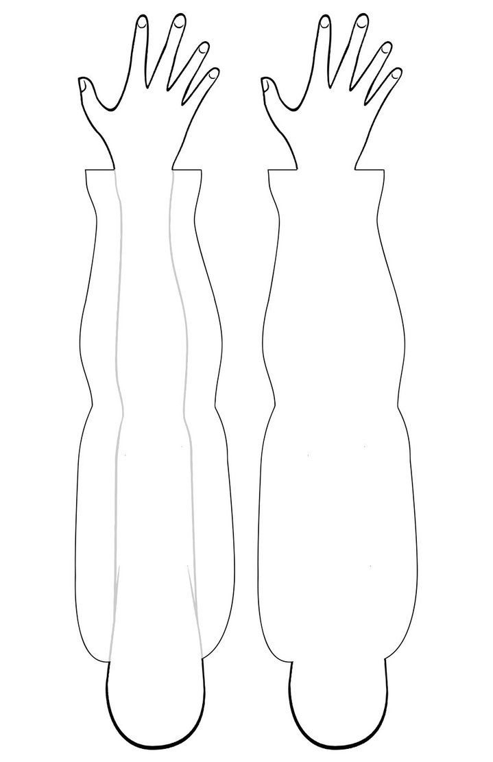 Printable Blank Arm Template For Tattoo