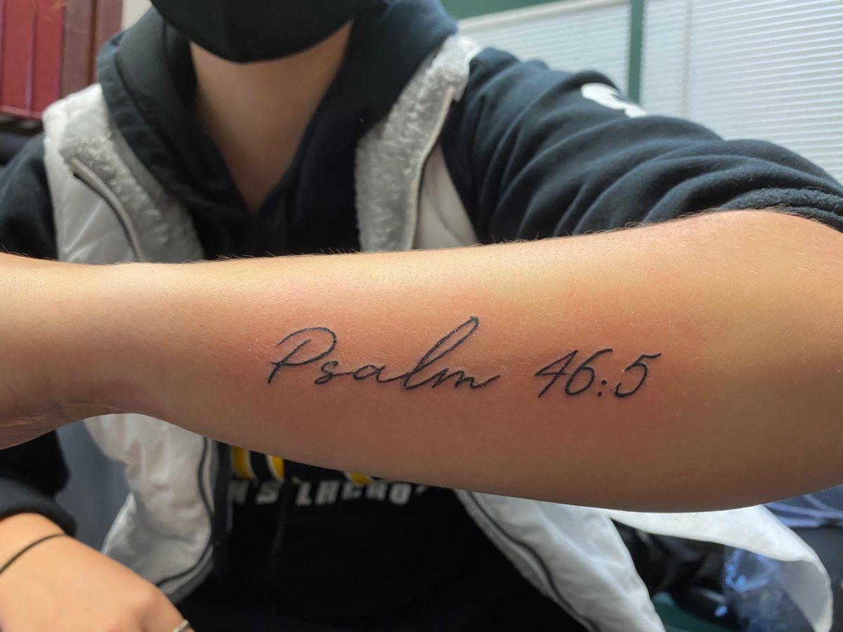 Psalms 46 5 Tattoo Bible Tattoos Tattoo Quotes Saved Tattoo Tattoos And Piercings Tatoos