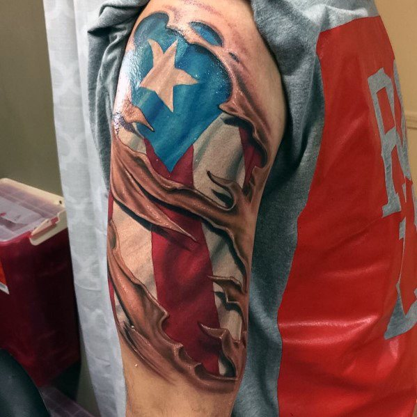 5 Stunning Puerto Rican American Flag Tattoo Designs