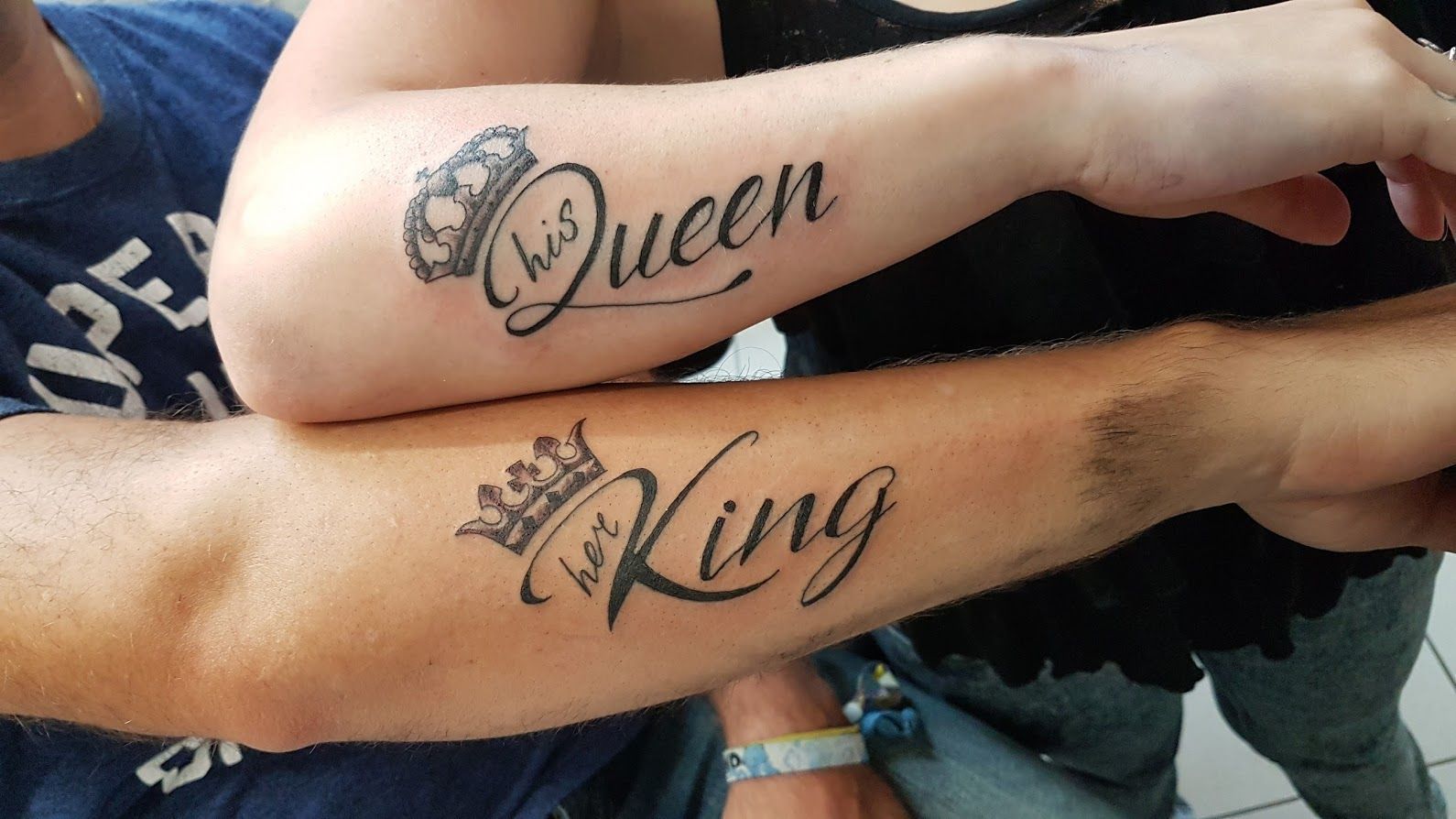 Queen And King Tattoo By Remko De Regt Tinytattoos King Tattoos