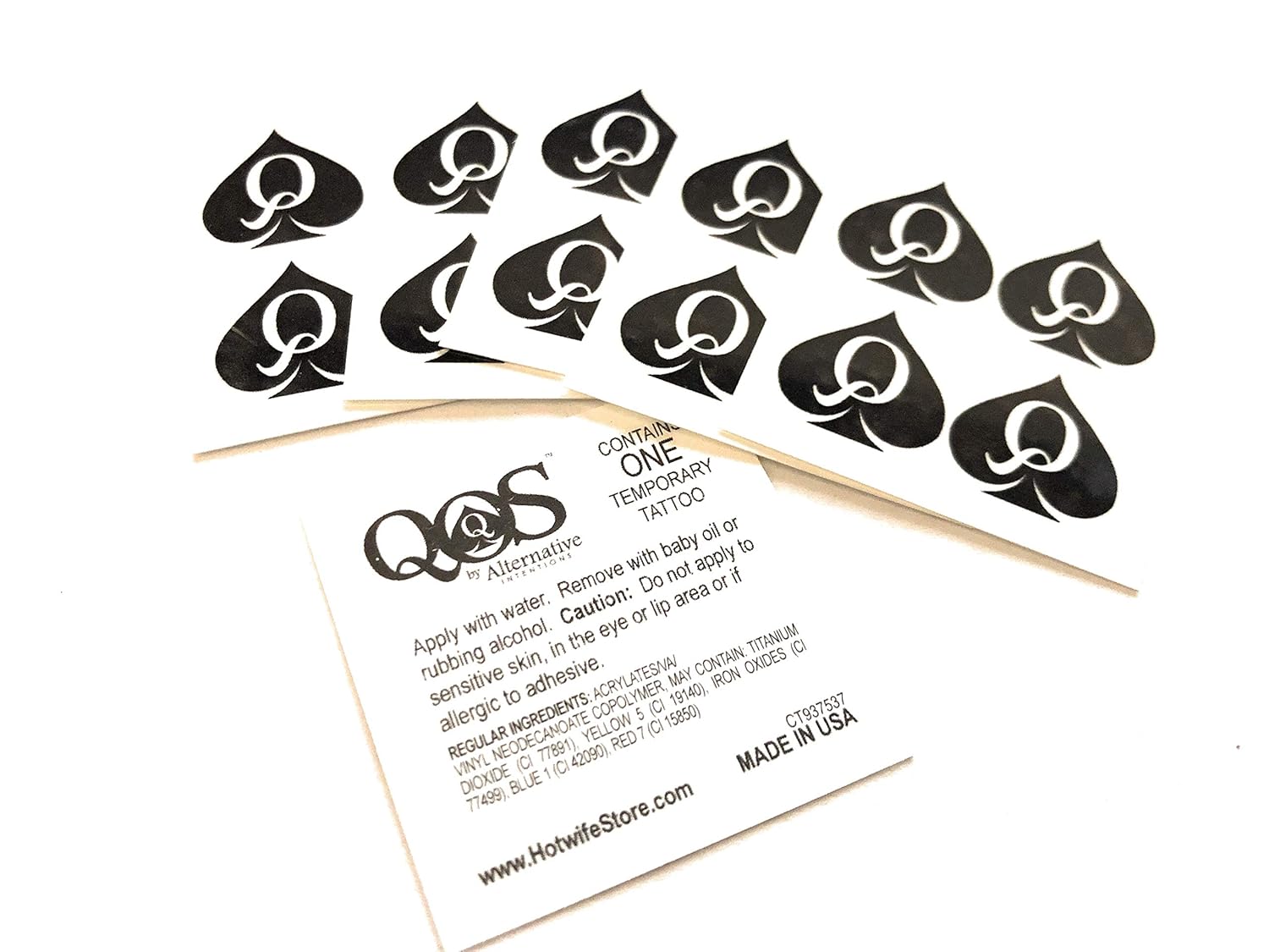 Queen Of Spades Temporary Tattoos Mini Set Of 20 Guam Ubuy