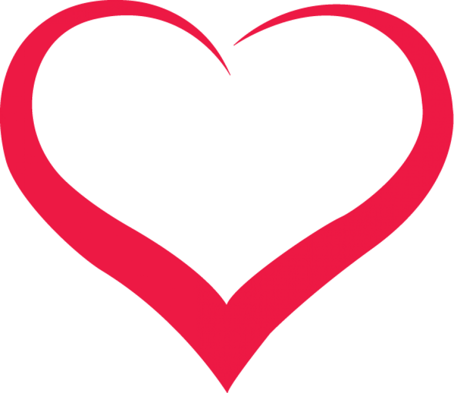 Red Outline Heart Png Image Download Heart Outline Tattoo Heart