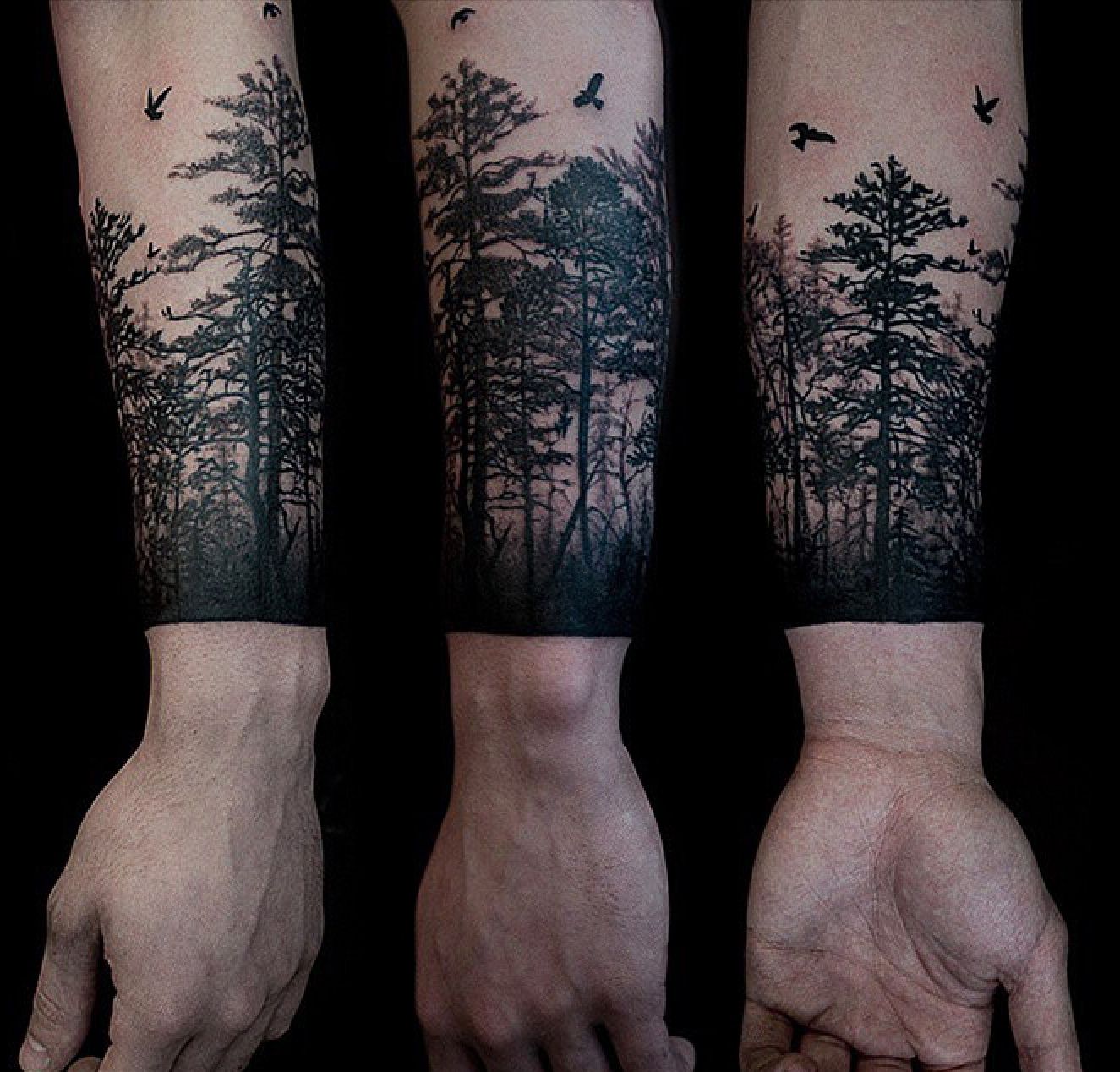 Redwood Tree Arm Tattoo