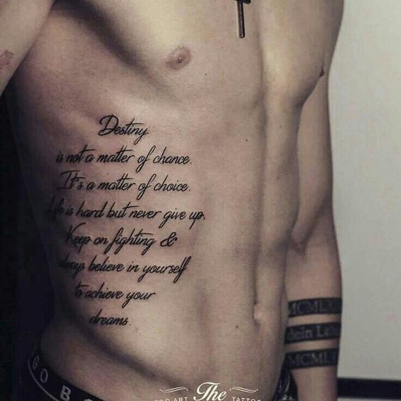 Rib Quote Tattoo Inspiration Rib Cage Tattoos For Women Words Rib