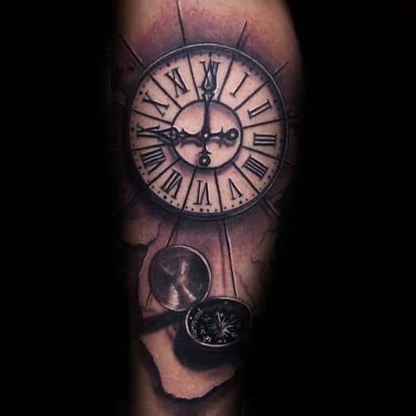 Roman Numeral Clock Tattoo