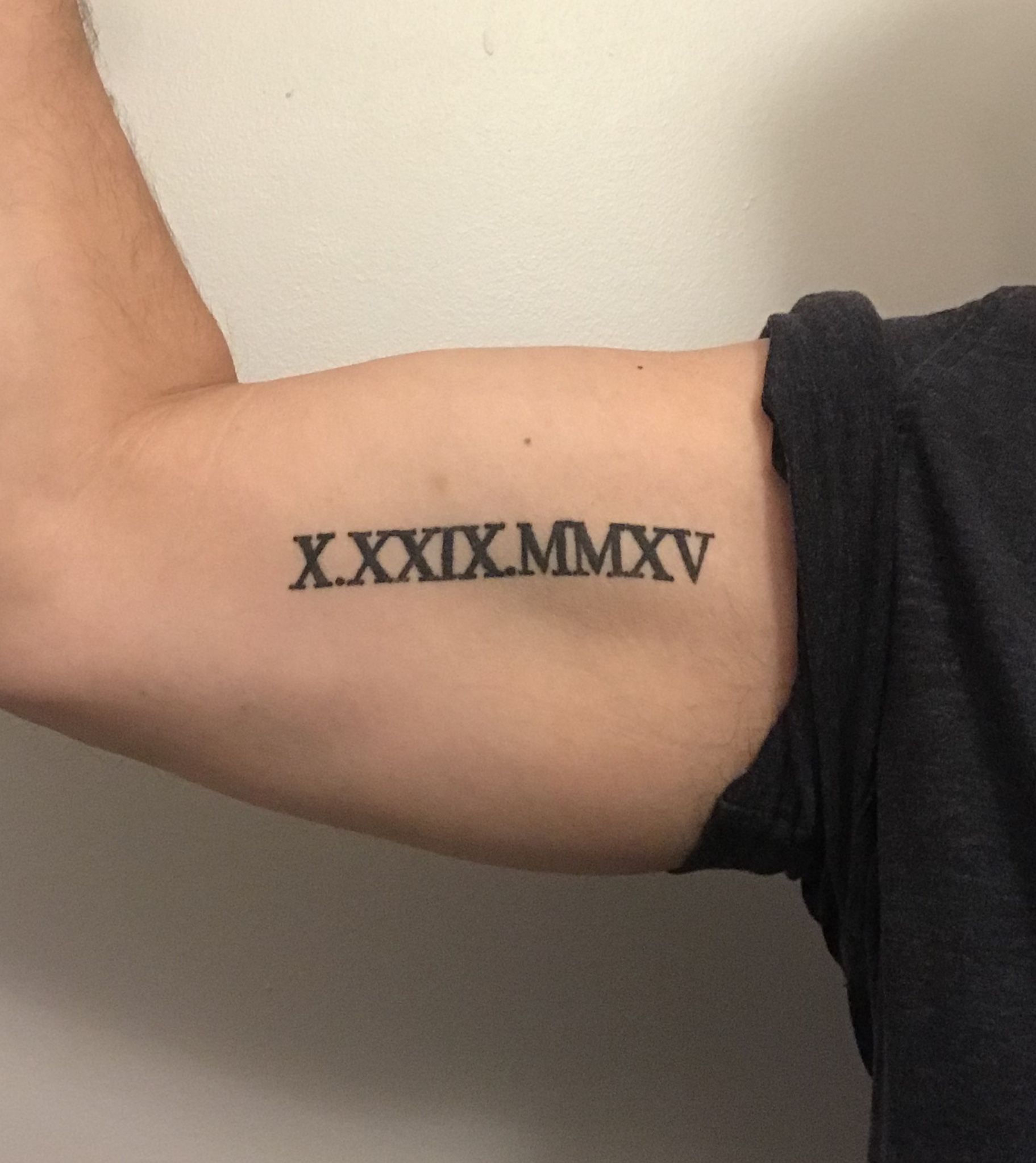 Roman Numeral Tattoo Arm