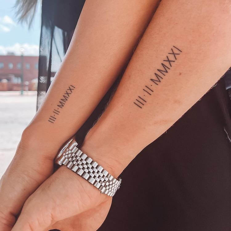 Roman Numerals On The Inner Forearm Roman Numeral Tattoos Roman