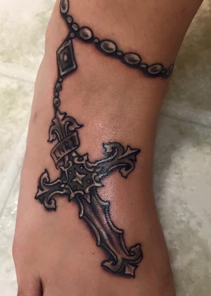 Rosary On My Right Foot The Beads Wrap Around My Ankle Tribal