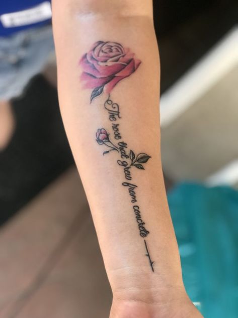 5 Inspirational Meanings Behind Rose From Concrete Tattoos