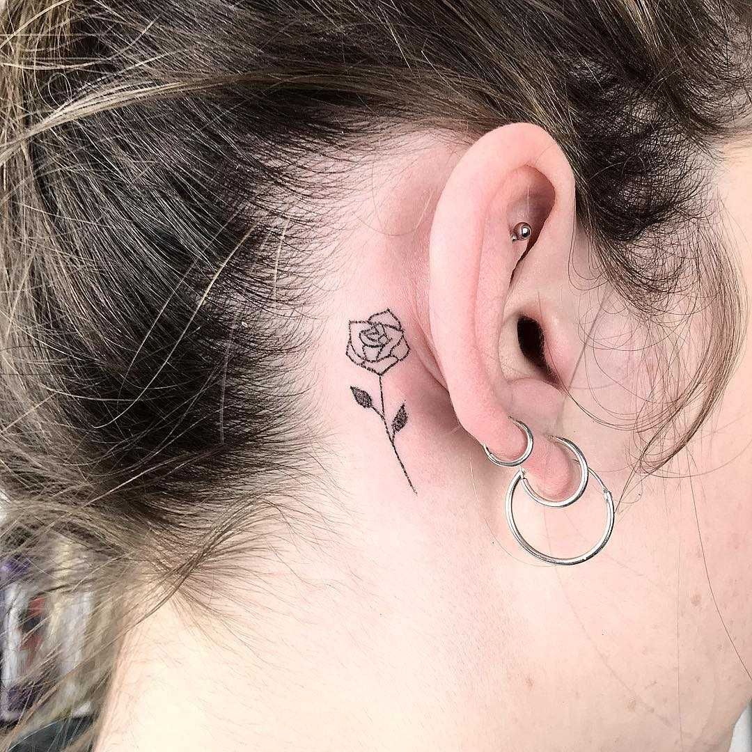 5 Stunning Ideas for a Rose Tattoo Behind Your Ear