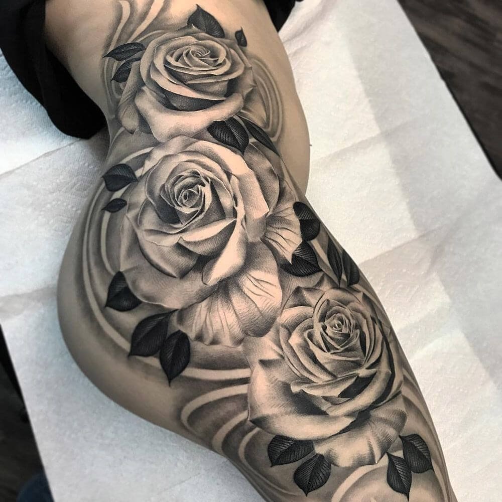 Rose Tattoo Design On Thigh Tattoo Designs Tattoo Pictures